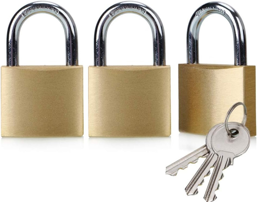 Solid Brass Same Keyed Padlock Keyed Alike locks-40mm-3pack