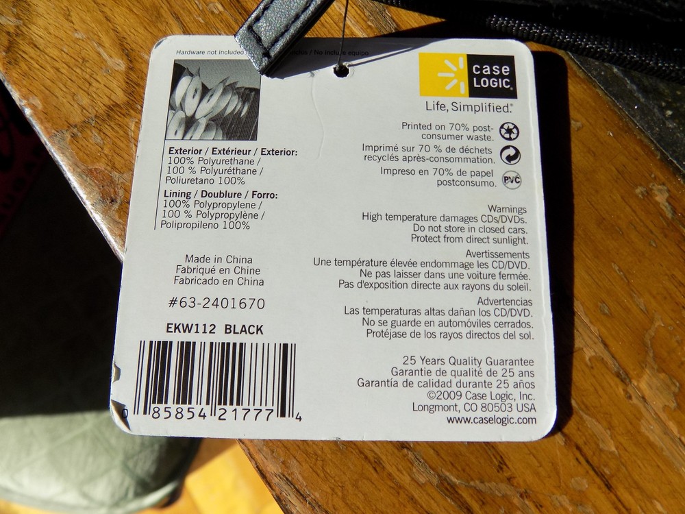 NOS Case Logic 112 CD / DVD Storage Folder Case - EKW112 Black