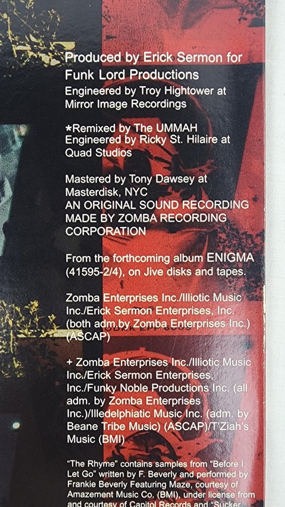 Keith Murray The Rhyme Vinyl Record - Jive