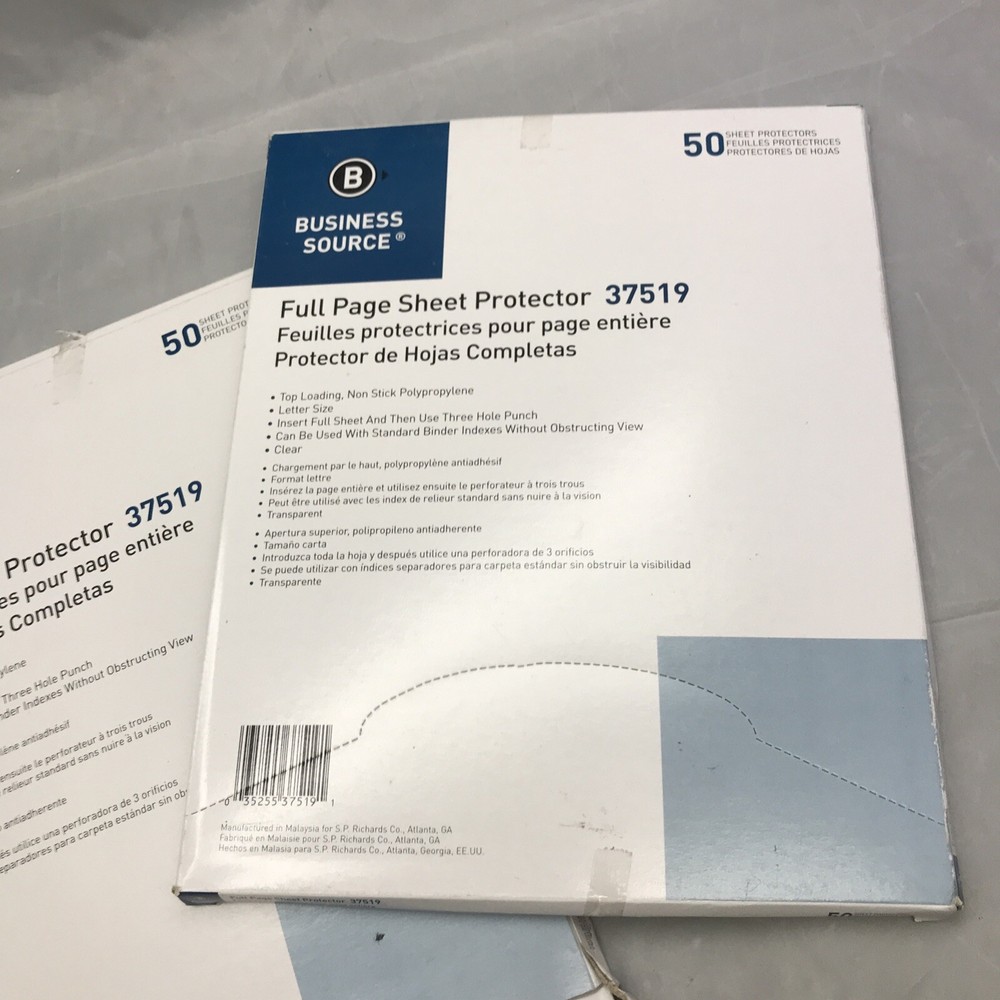 2x Business Source Sheet Protector 50ct (100 total)