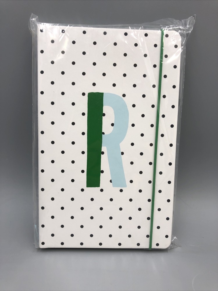 Kate Spade New York Take Note Large Polka Dot Leatherette Initial "R" Notebook
