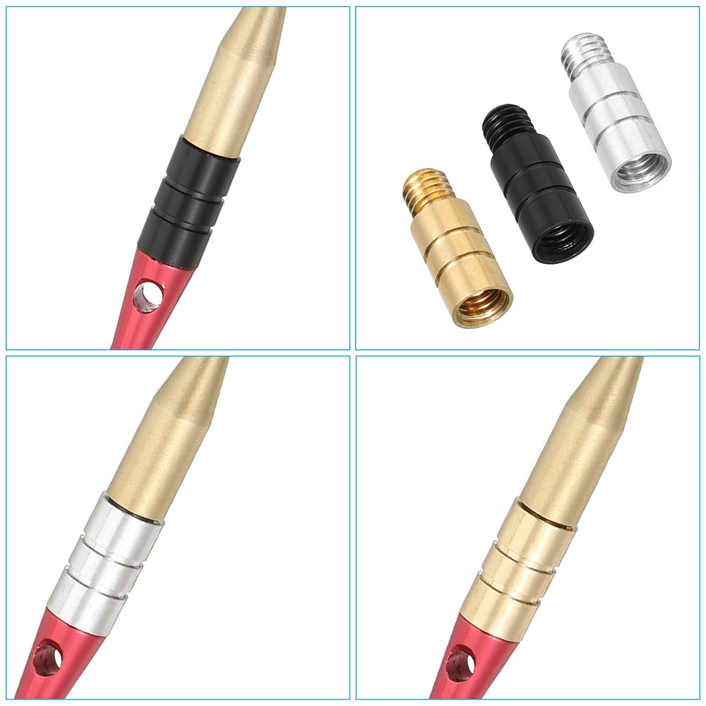 6Pcs Dart Weights 2g Brass Add Accentuator 2BA Thread Gold Tone