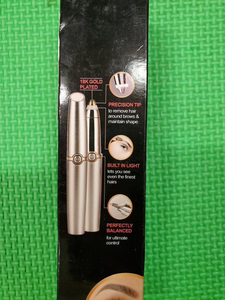 Eyebrows Remover 18K Gold Plated Built in Light Gentle