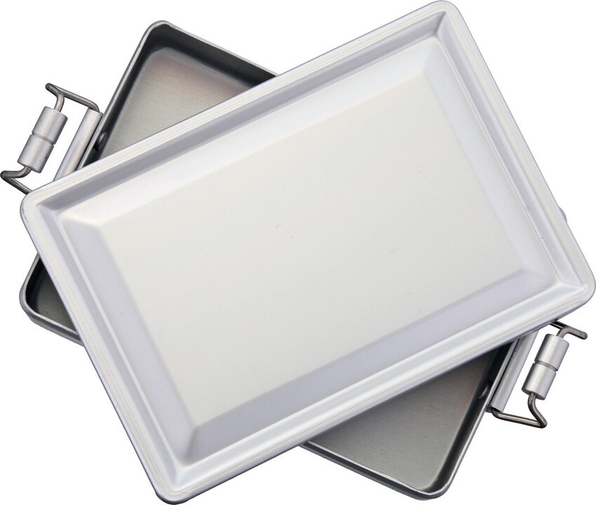 Bushcraft Mini Mess Box Locking Roller Clasps Rubber Seal Inside Lid Aluminum