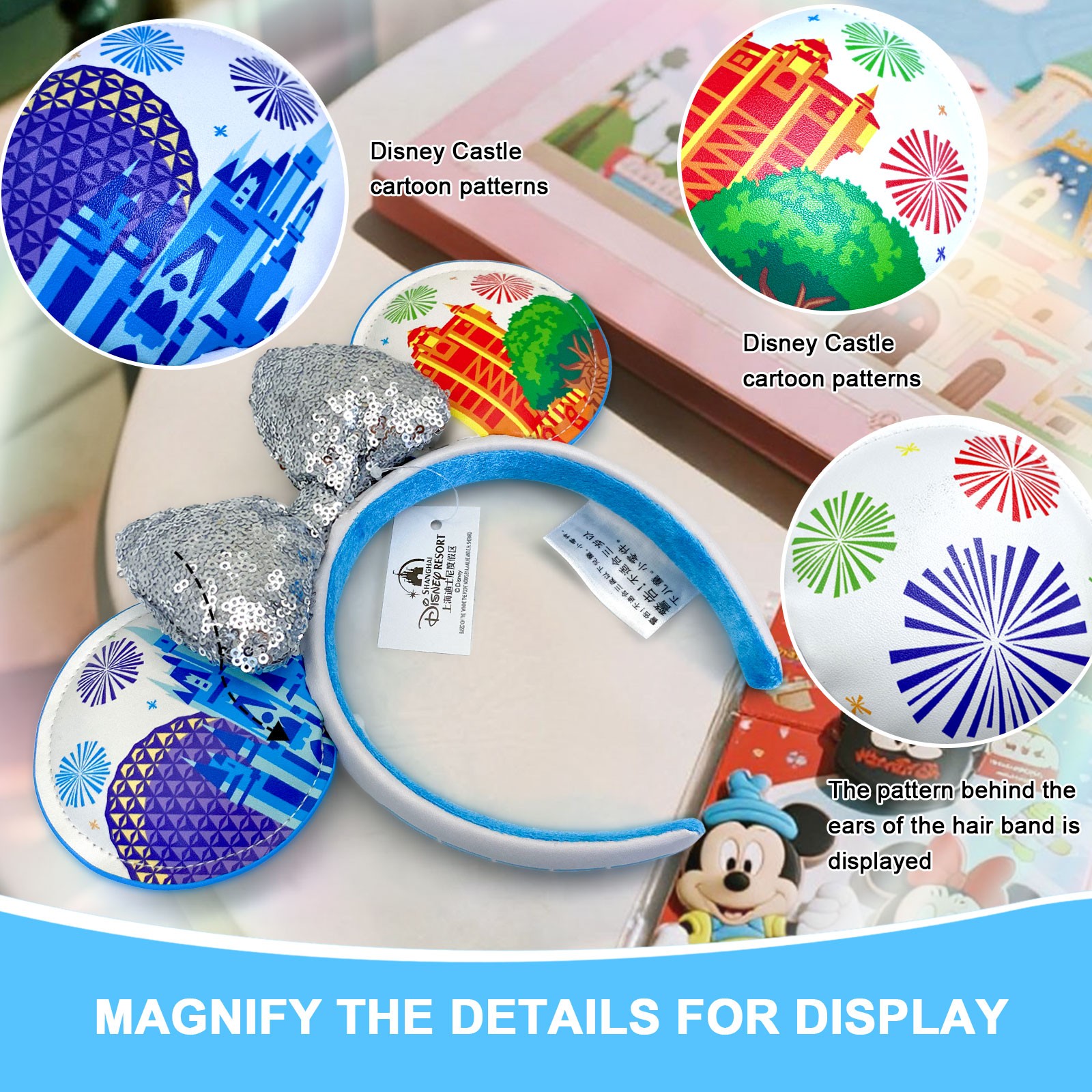 Disney.Parks Four Parks Icon Minnie Mouse Ears Headband 2025 US POST