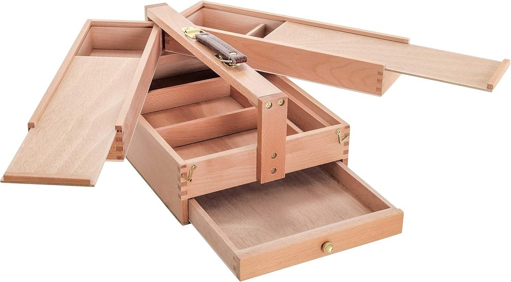 Multi-Function Artist Tool Supply Box W/ Locking Clasps & Tool Storage Box