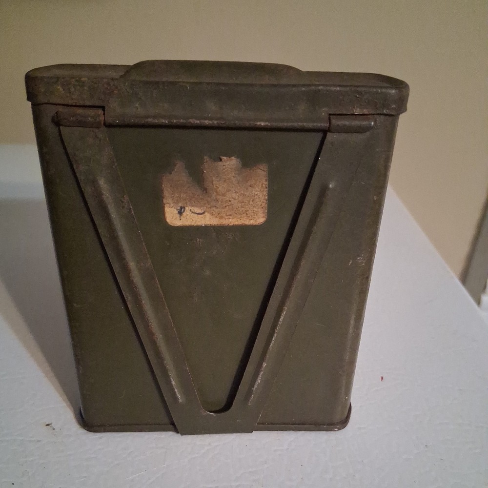 Original WWII Protective 4 Tube Ointment M5 Kits, Empty Locking Tin