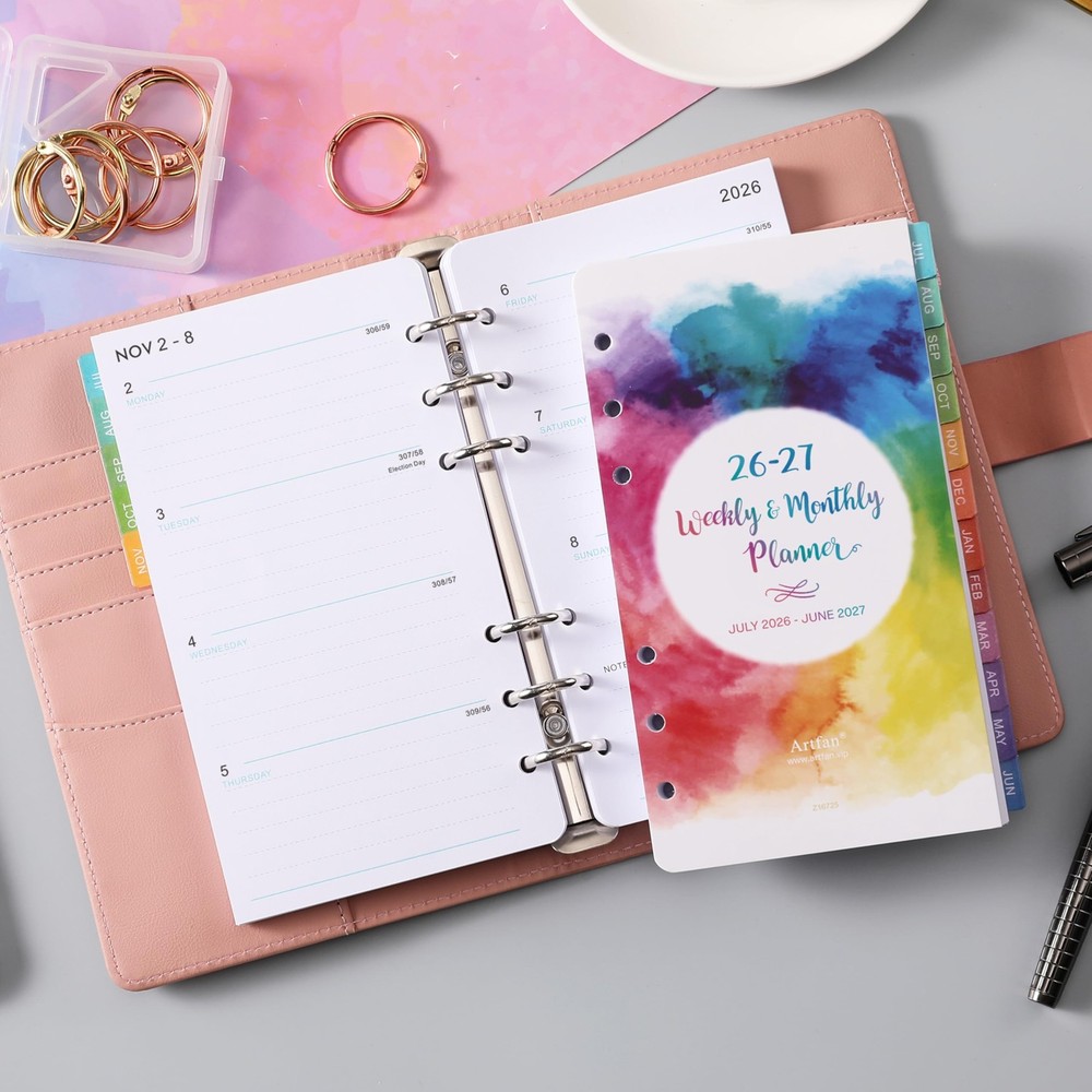 Planner Refills 2026-2027 - Inserts, Small, Multicolored