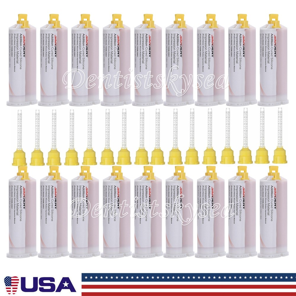 SANDENT Dental Elastomeric Impression Material Regular Body Fast Set Type 5 Tips