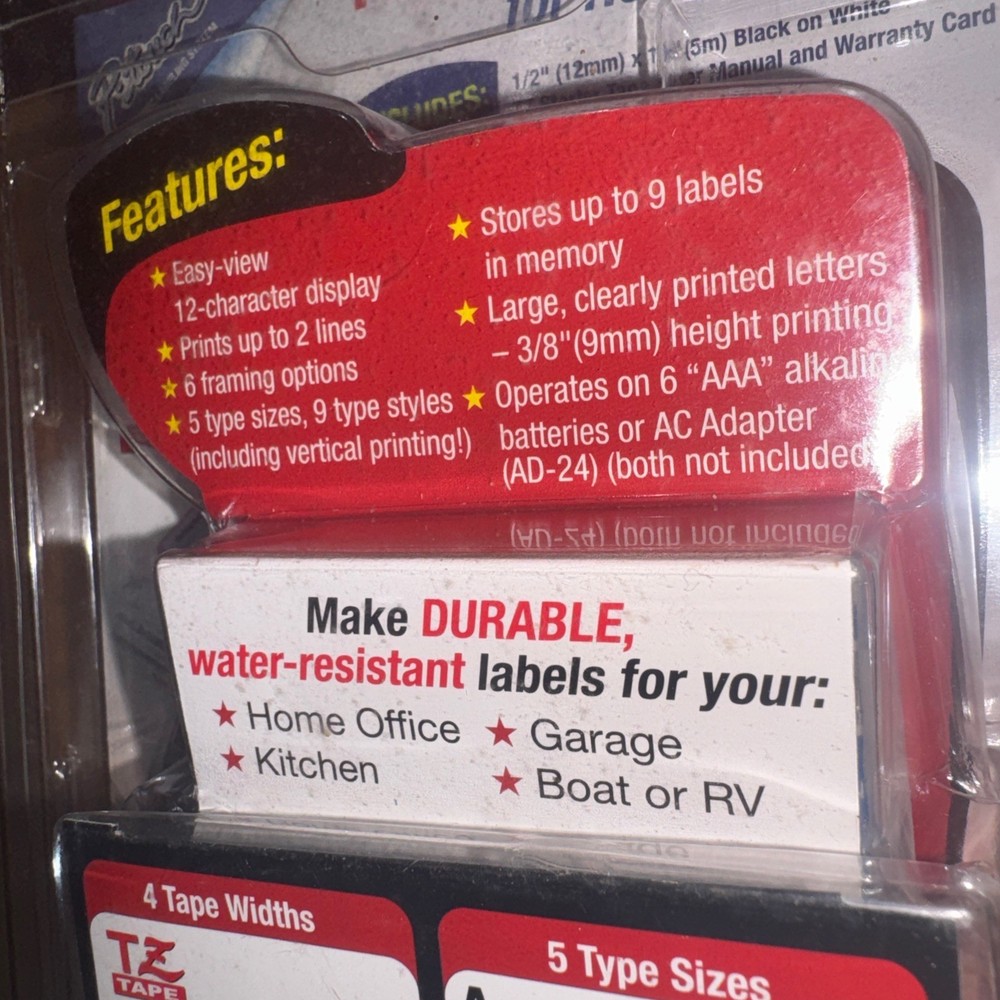New P-Touch Label Maker Brother PT-1010 Portable Labeler