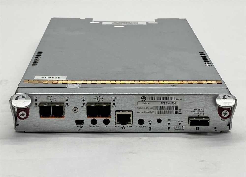 HP C8S53A MSA 2040 SAS Controller Module 738367-001 81-00000078-00-09 Lot 2