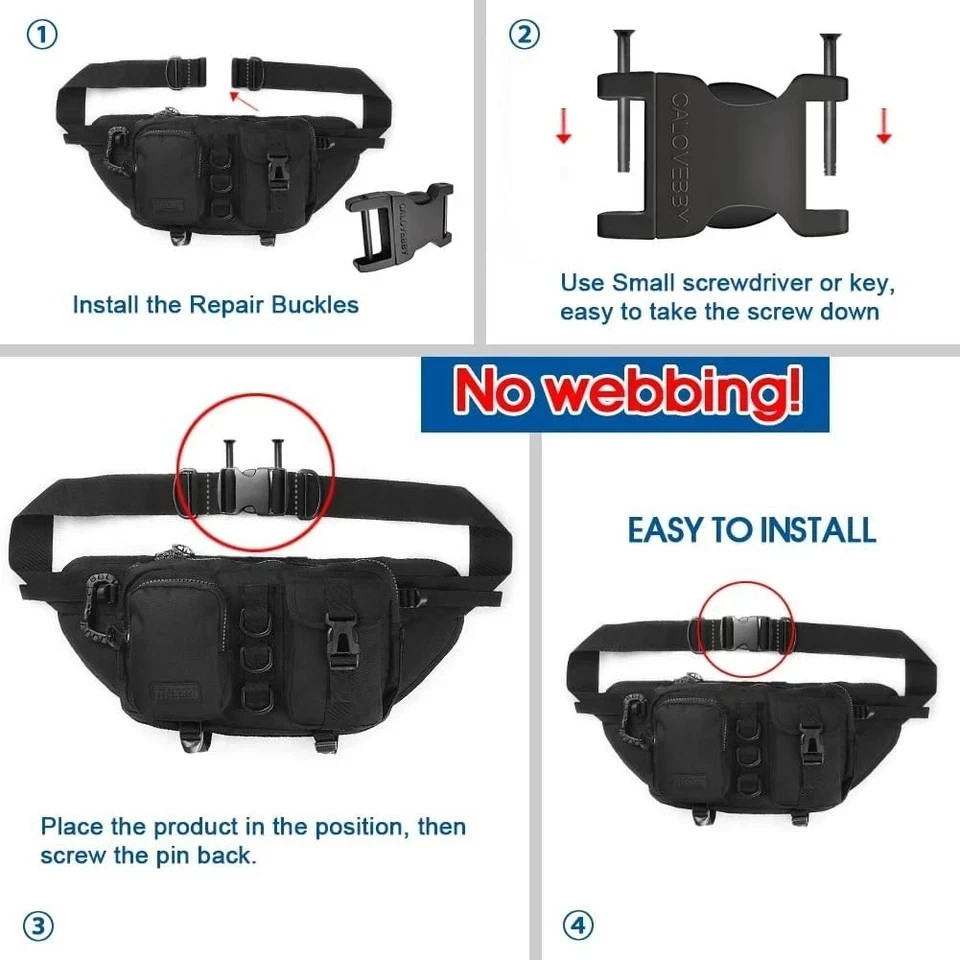 Buckle Quick Side Release Buckle Adjustable No Sewing Plastic Replacement