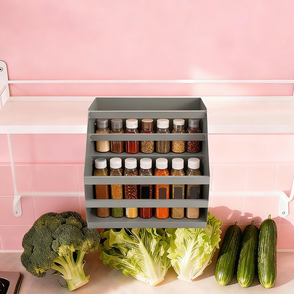 Kitchen Pull Down Shelf Upper Cabinet Wall Cabinet Storage Organizer Spice Rack