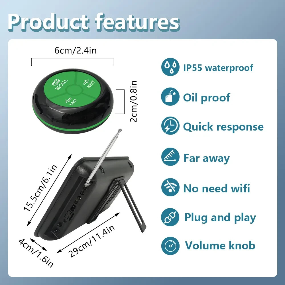 Wireless Customer Service Number Calling System 3-Digit Screen