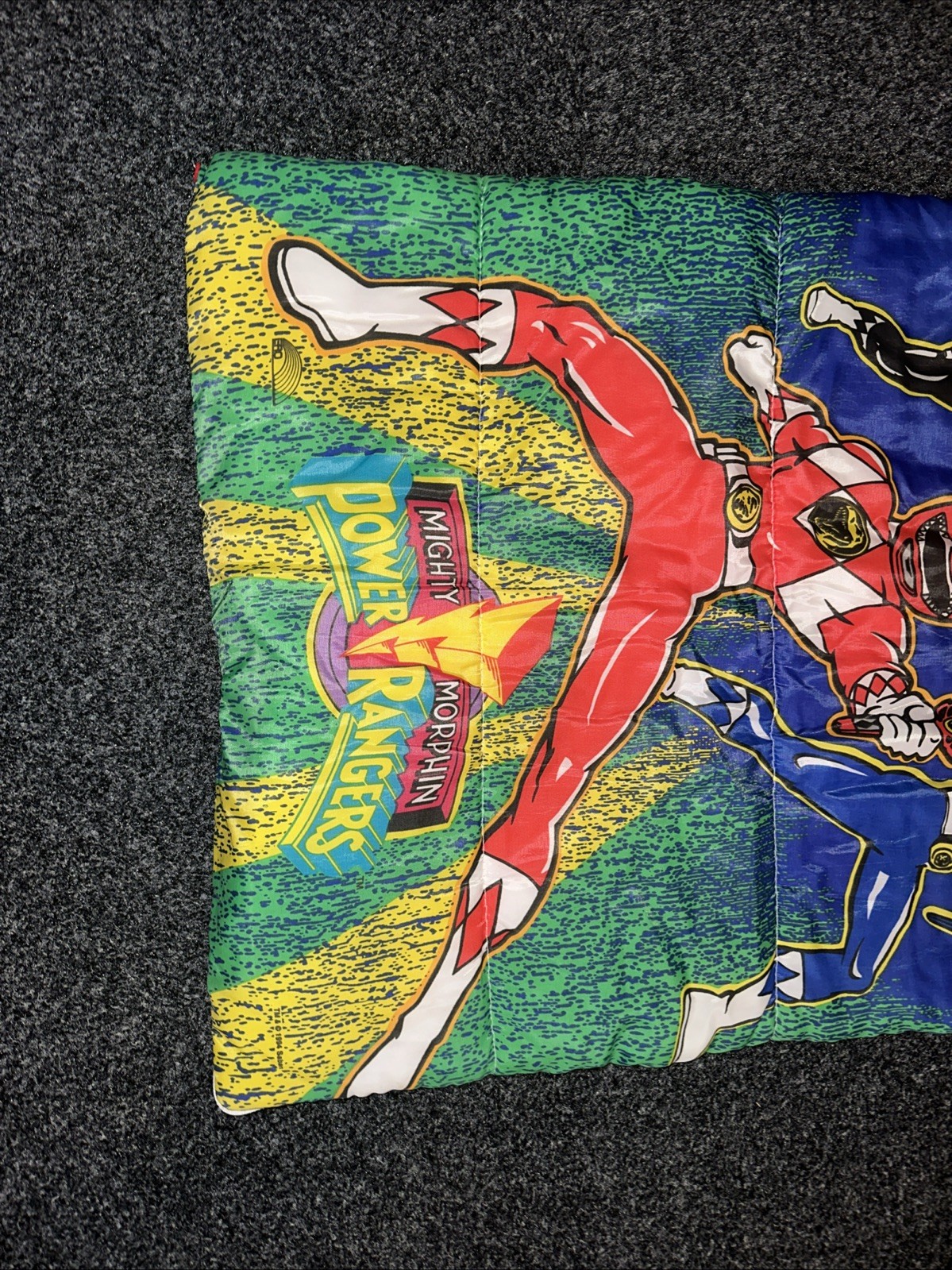 Vintage 1994 Mighty Morphin Power Rangers Sleeping Bag 30" x 57"