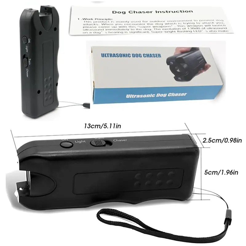Ultrasonic Dog Repeller & Trainer - 3 Modes, Safe, Effective, Portable