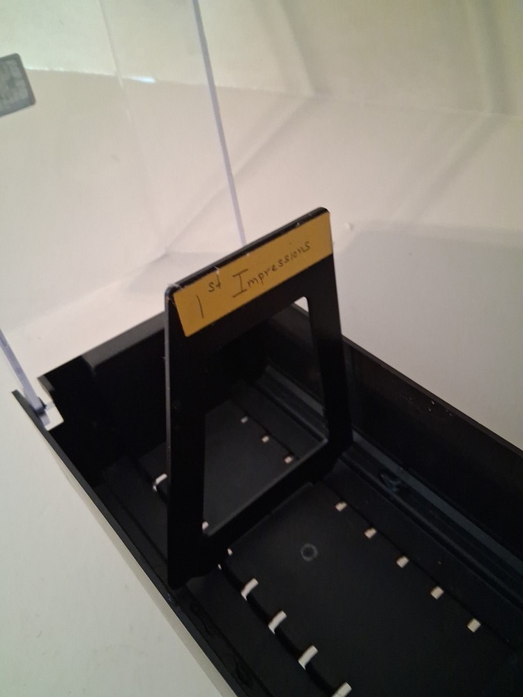 Ring King 3.5" Disk Holder Diskette Tray 40 Disc Capacity Black Plastic 1990s