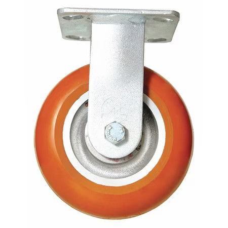 Rigid Plate Caster, Polyurethane, 1000 Lb.,  49H867