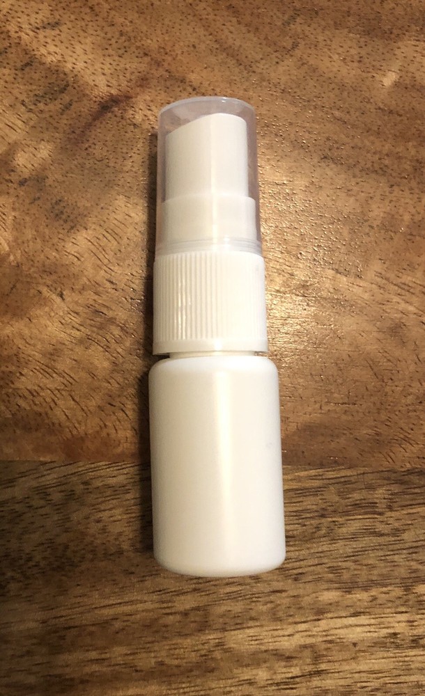 10ml (.34 oz) White Plastic Empty Refillable Perfume Atomizer Mini Spray Bottle