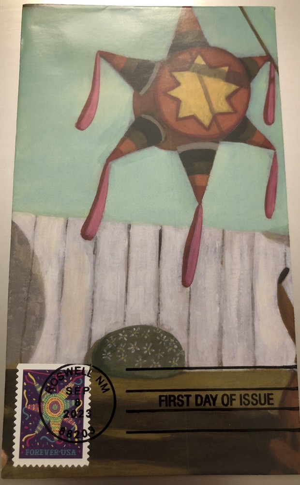 2023 Piñatas FDC HAND CRAFTED FOLDED CACHET