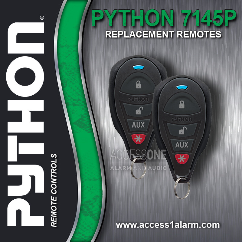 Pair (2) Of Python 7145P 4-Button Replacement Remote Controls New Style and Look