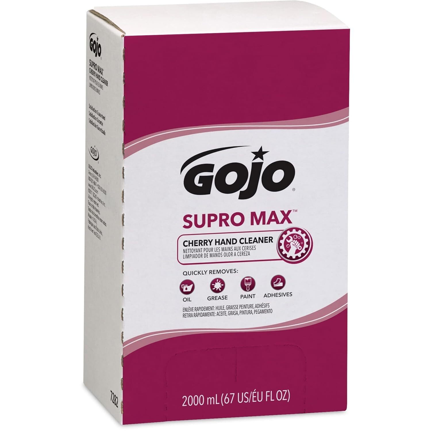 GOJO SUPRO MAX Cherry Hand Cleaner, Cherry Fragrance, 2000 mL Heavy Duty Hand...