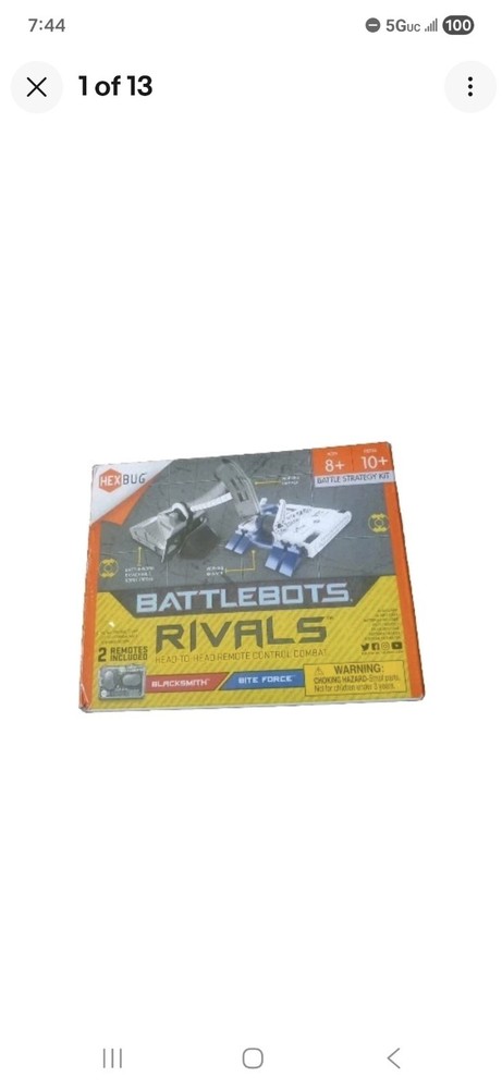 HexBug Battle Strategy Kit Battlebots Rivals BlackSmith Vs Bite Force 2 Remotes