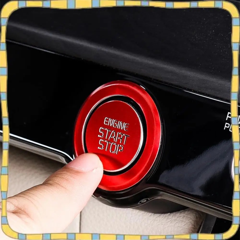 Engine Button Cover Stop Key Ignition Switch Sticker Trim For Kia