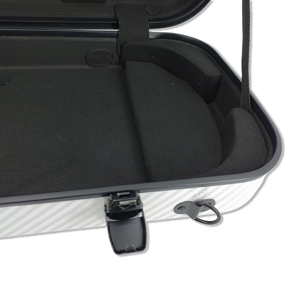 White 4/4 violin Case mixed Carbon fiber case Light Sheet bag Code lock new