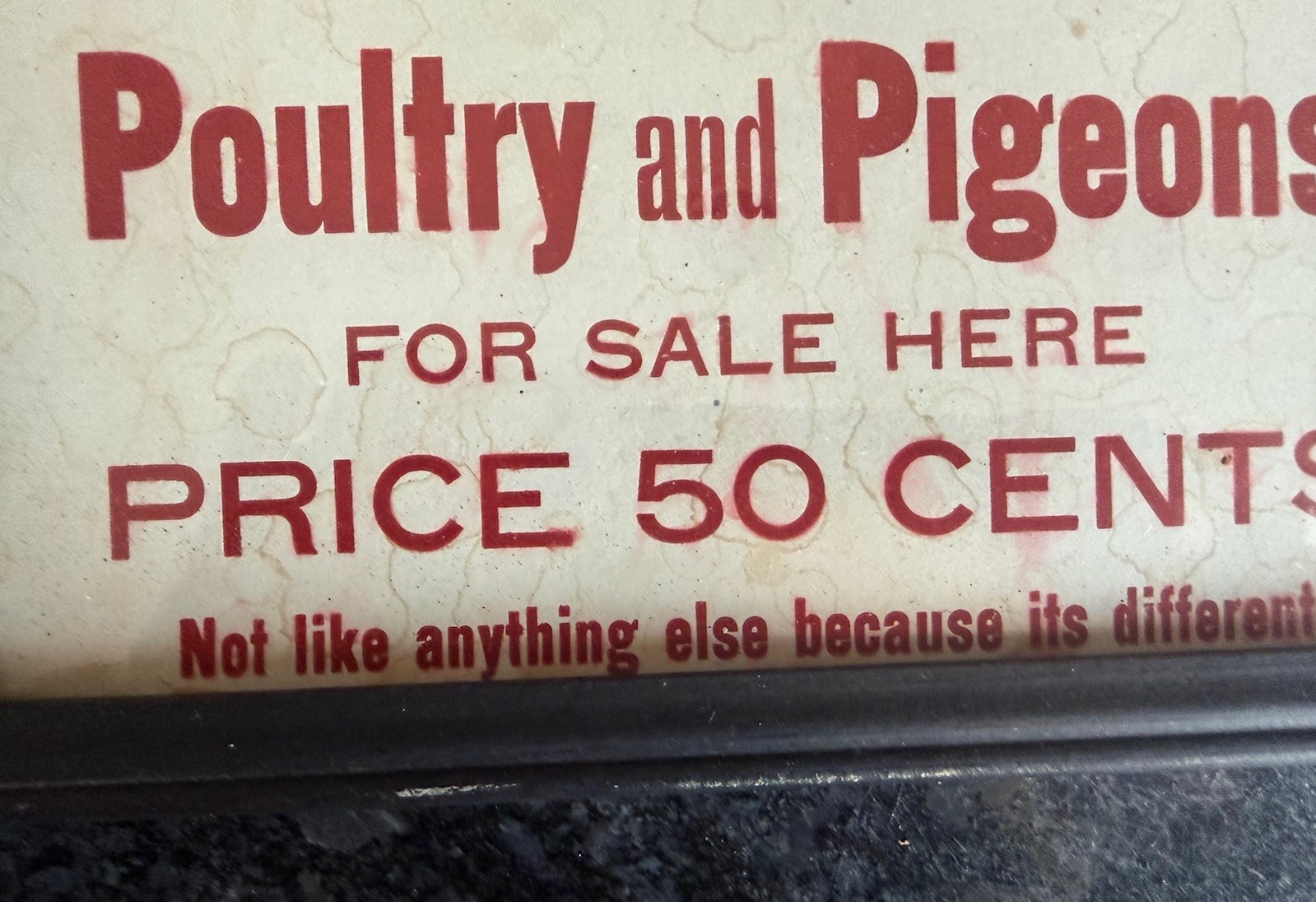 Rare Vtg Howard L. Davis Germ-Asid Graphic Advertising Farm Sign Glenolden PA