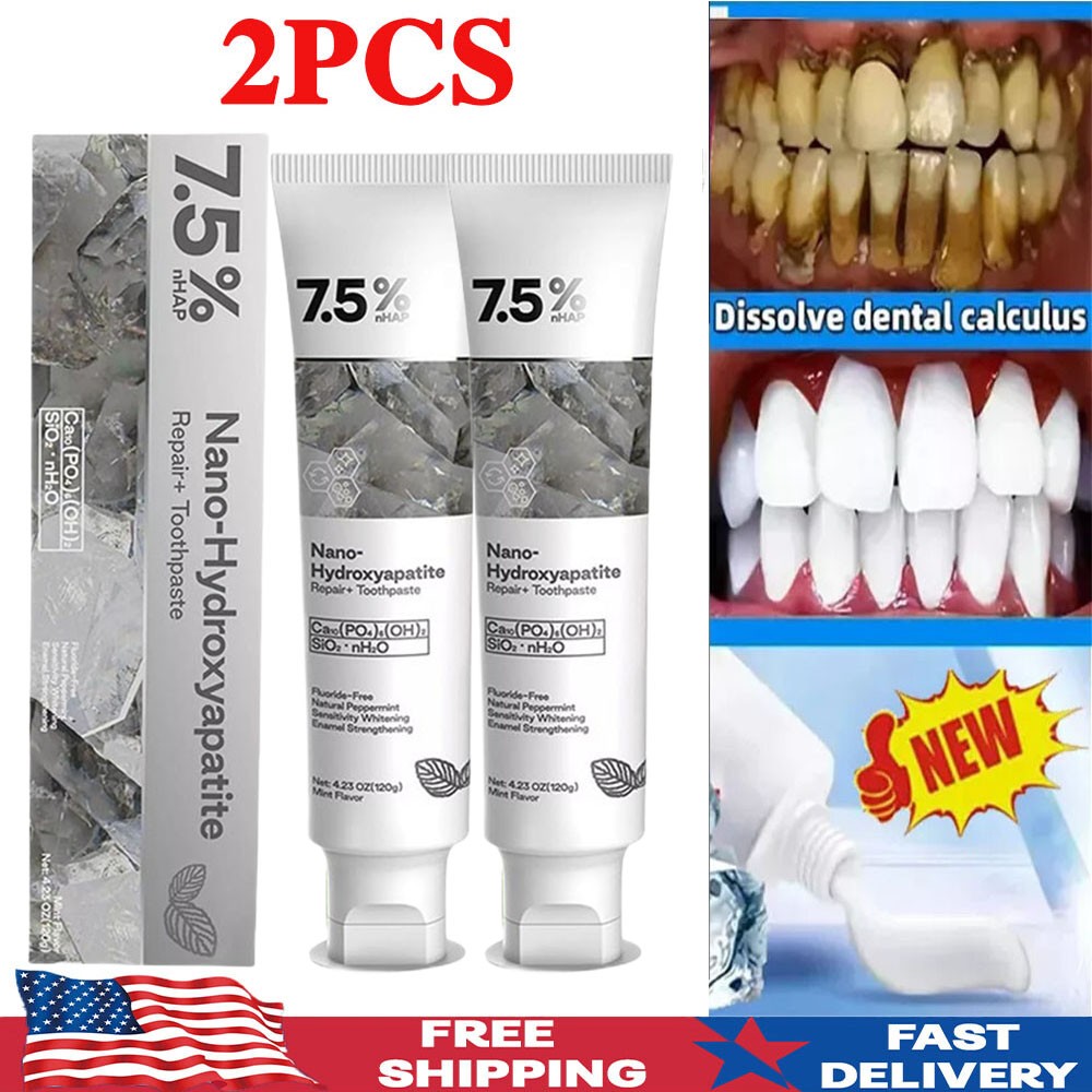 7.5% Hydroxyapatite Toothpaste Remove Yellow Tooth Stains For Sensitive Teeth