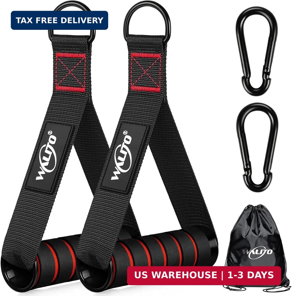 WALITO Exercise Handles, Replacement Cable Machine Attachments for Home Gym Equi