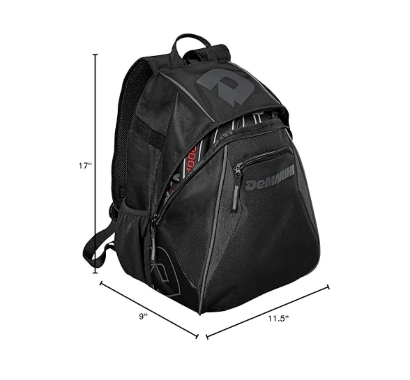 DeMarini Voodoo Junior Baseball/Softball Backpack, Black, New