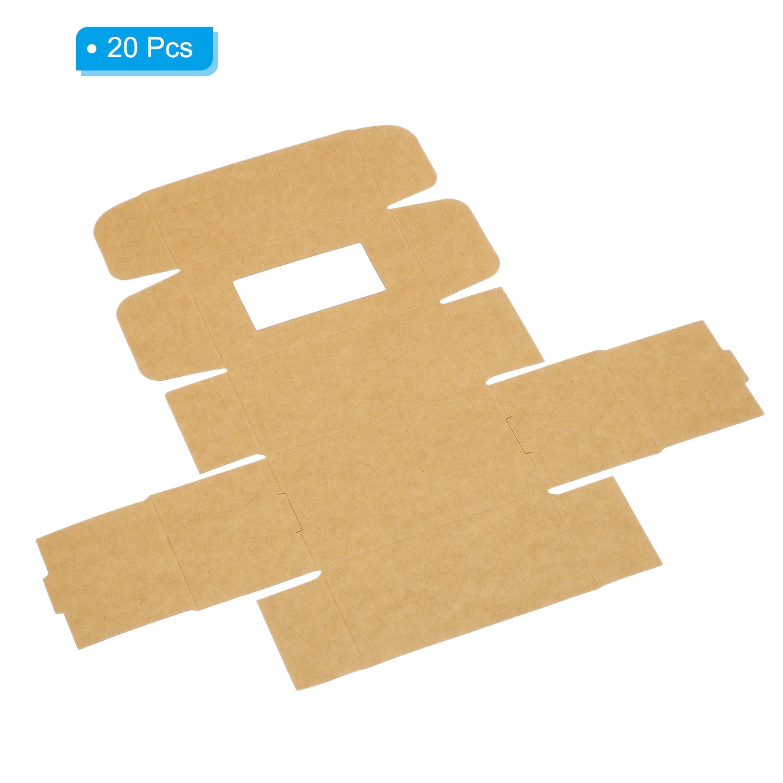 3.9"x2.4"x2" Paper Soap Box with Window, 20 Pack Soap Boxes Rectangle, Brown