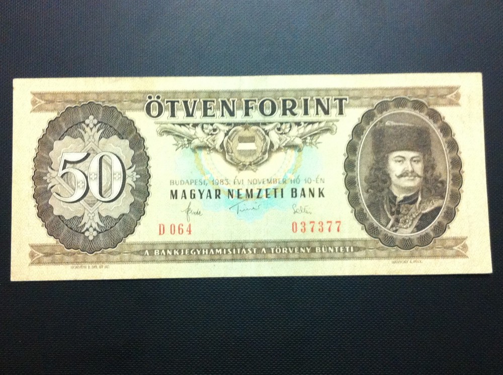 HUNGARY BANKNOTE- 50 FORINT 1983 + GRATIS 3 BANKNOTES !!!