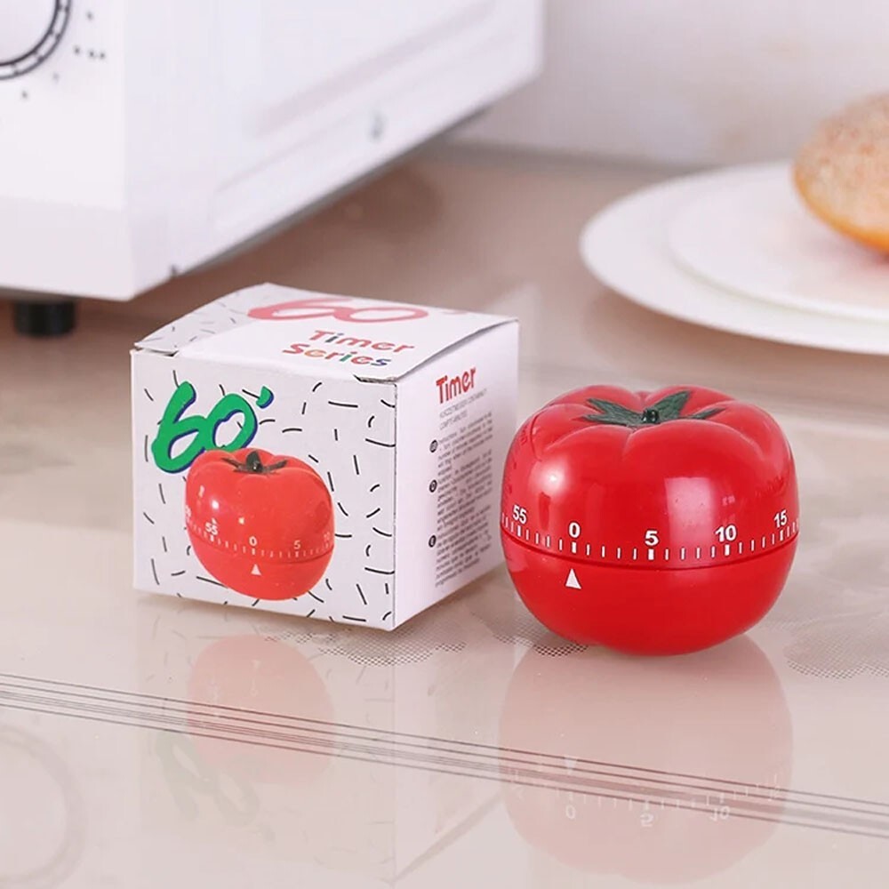 Tomato Shape Timer Reminder Alarm Clock Mechanical Timer Kitchen Cooking Tools