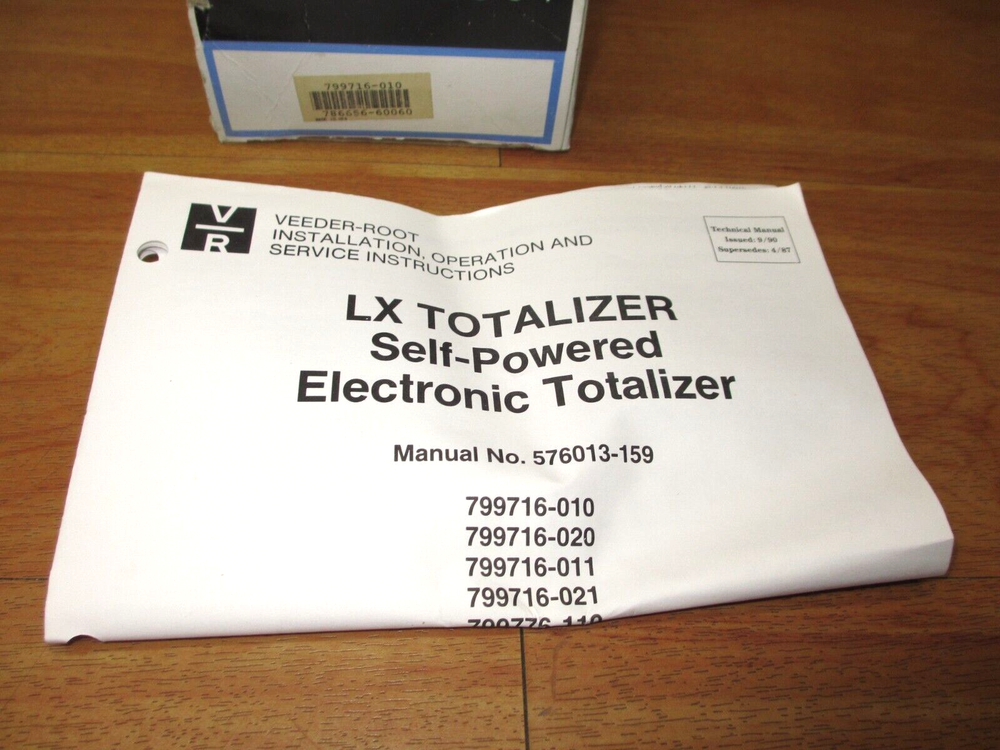 Veeder-Root 799716-010 *NEW* Counter LX Totalizer LCD