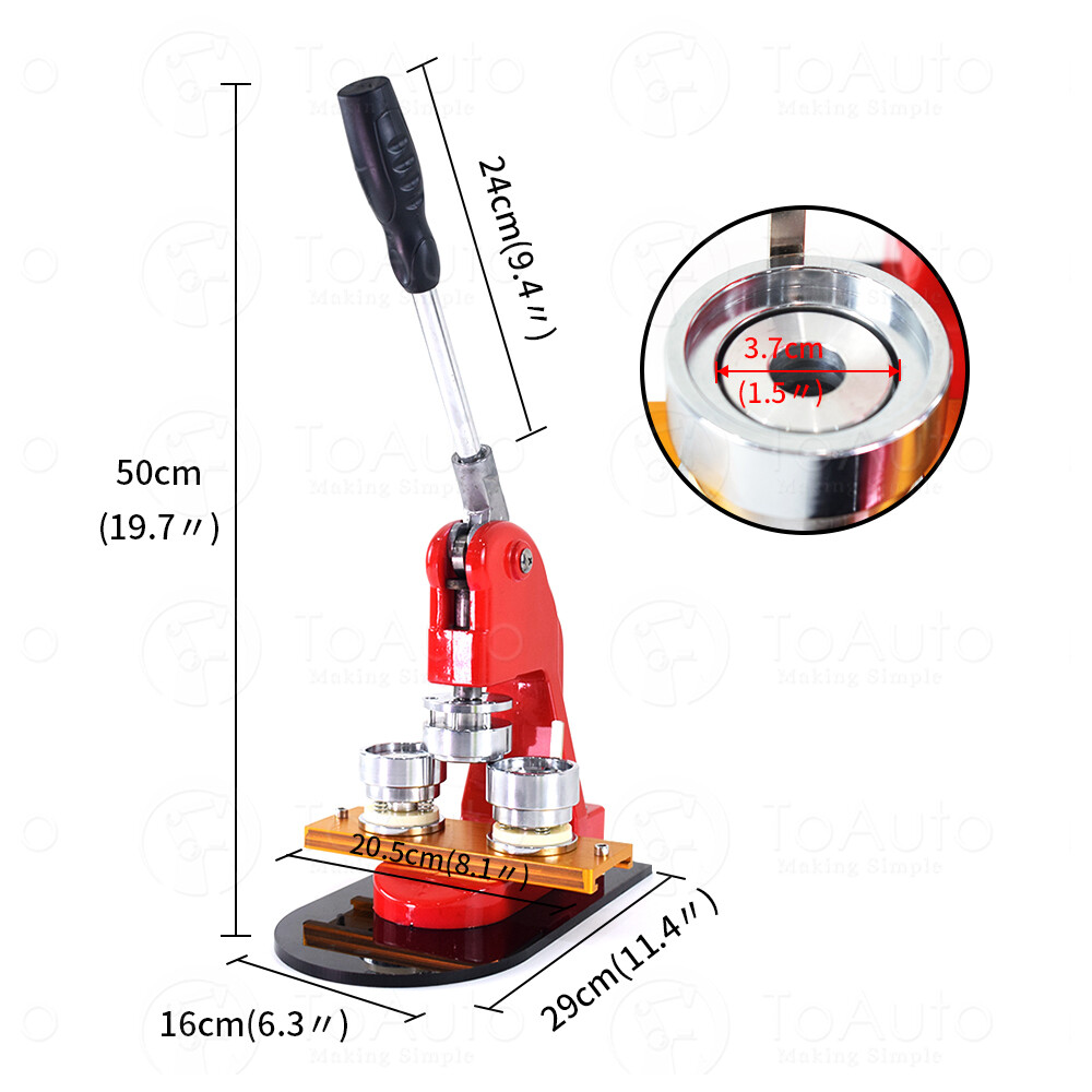 37/58mm Badge Machine Button Maker Hand Punch Press Circle Cutter Craft Tools