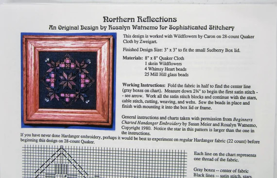 Northern Reflections Needlepoint Pattern Sophisticated Stitchery