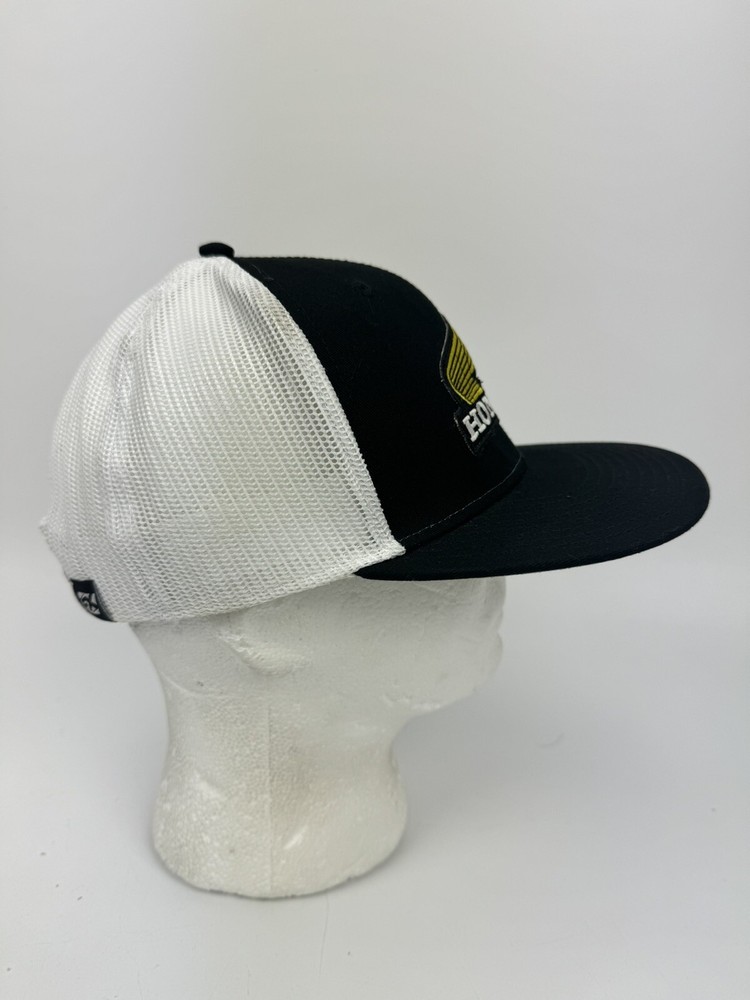 FX Honda Patch Snapback Mesh Trucker Hat Black/ White Adjustable