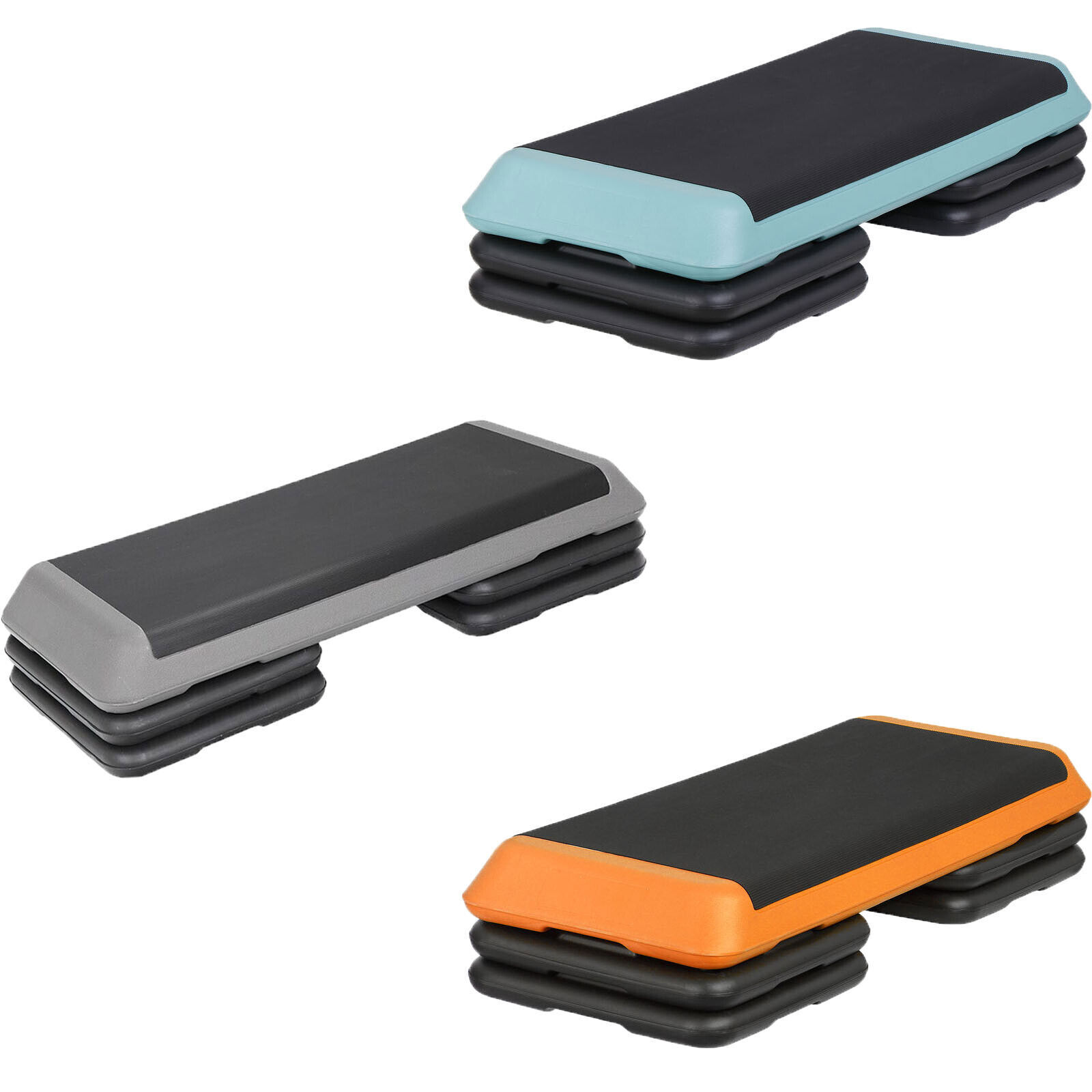 3 Colors Fitness Aerobic Step 42.5'' Club Cardio Exercise Stepper Adjust 4"- 8"
