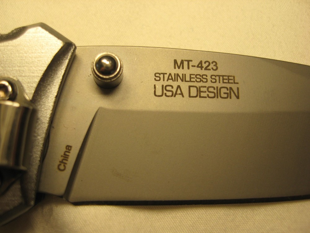 MTech MT423 tactical folding 4.5" pocket knife personalized engraved Kristopher