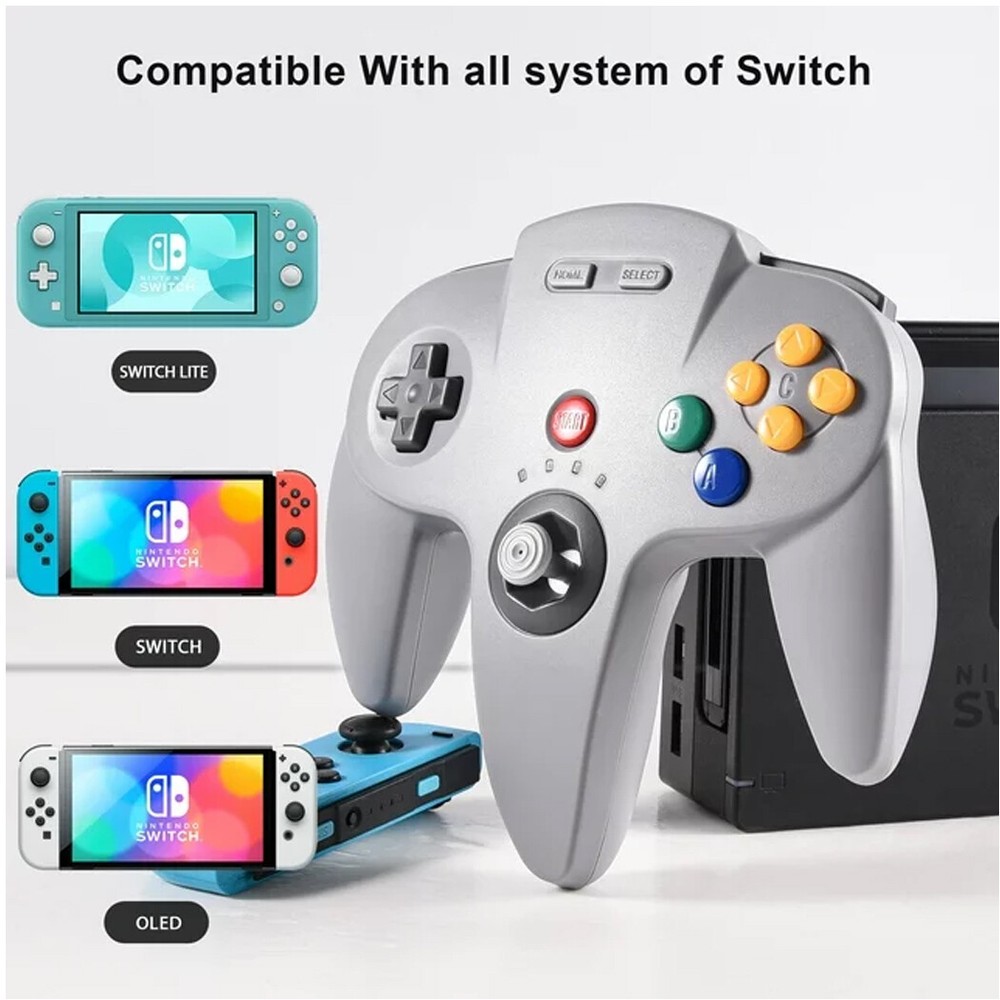 Wireless For N64 Game System/Switch PC Windows Mac Remote Game Pad Joystick