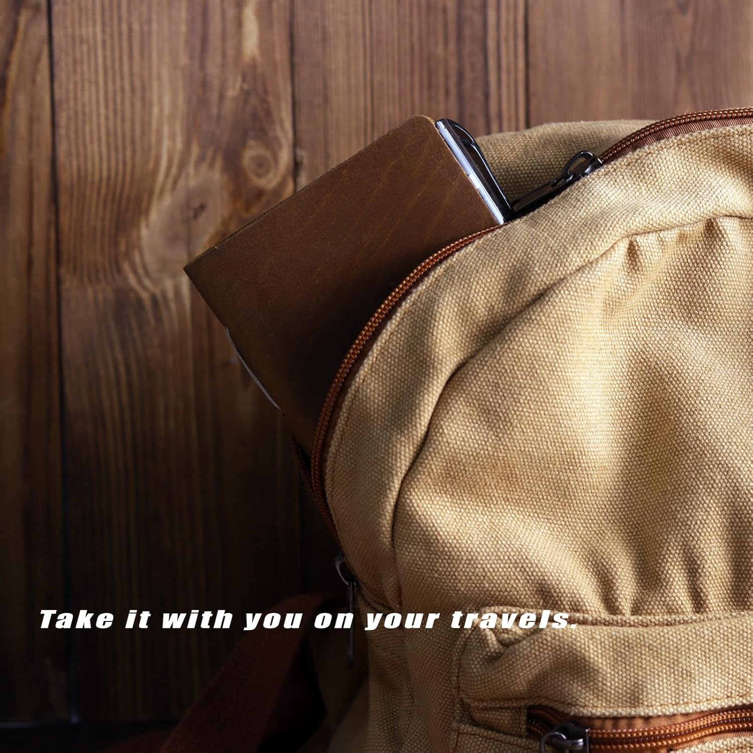 Pocket Notebook with Pen,Genuine Leather Journal Mini Notebook Small Unlined Not