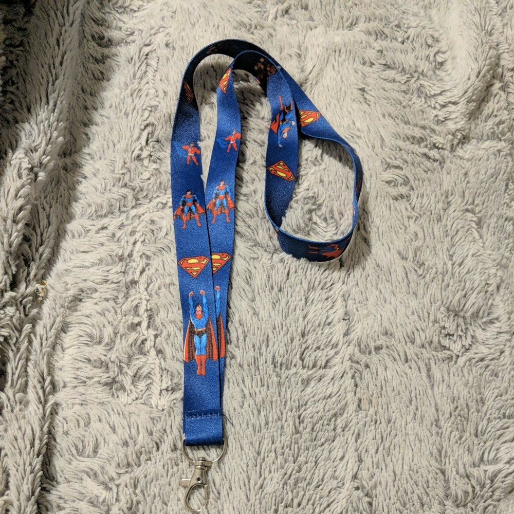 1- SUPERMAN Lanyard Key Ring ~ Key Chain