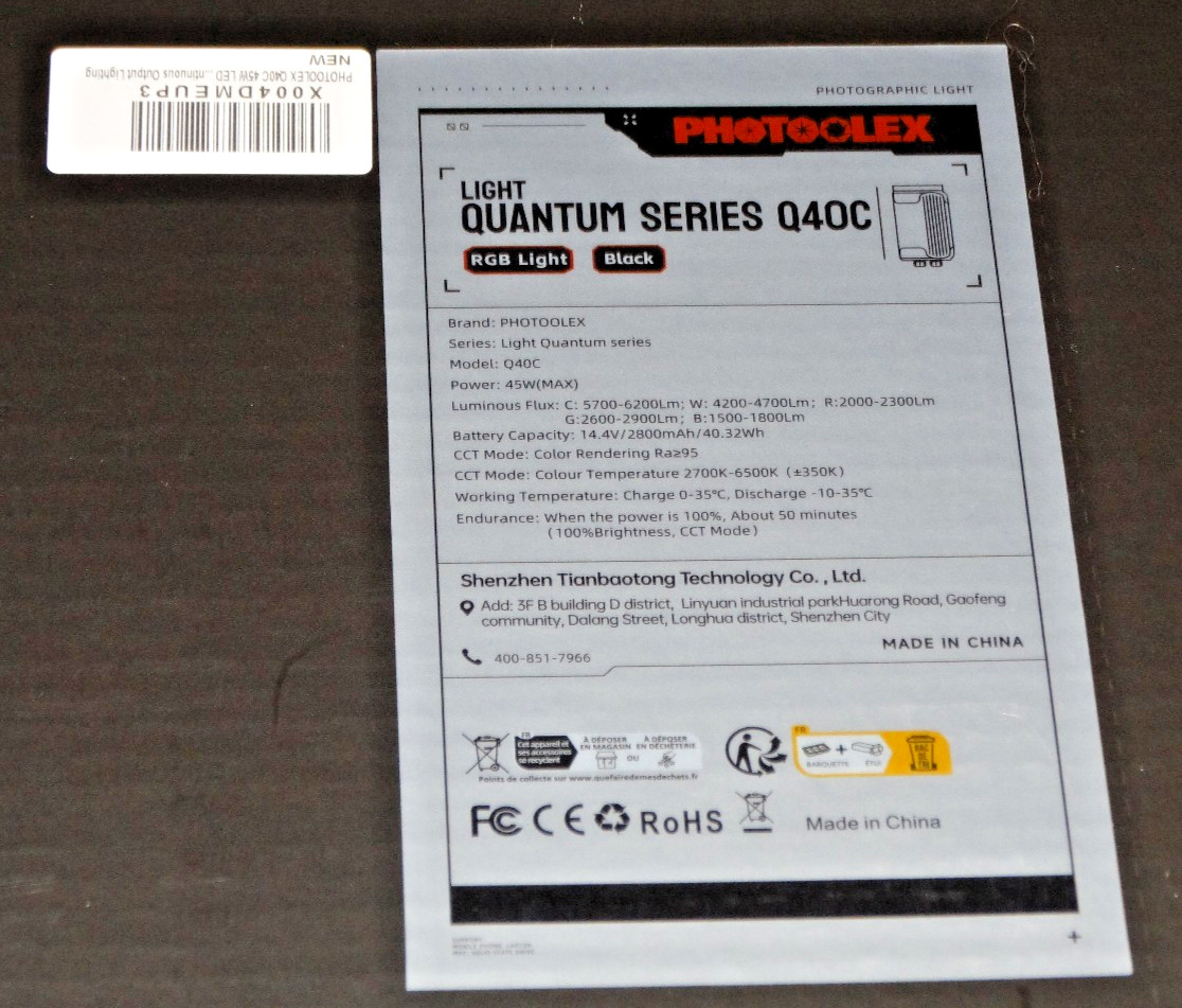 PHOTOOLEX Q40C QUANTUM 45 Watt RGB LED portable Photography WiFi Lamp X004DMEUP3