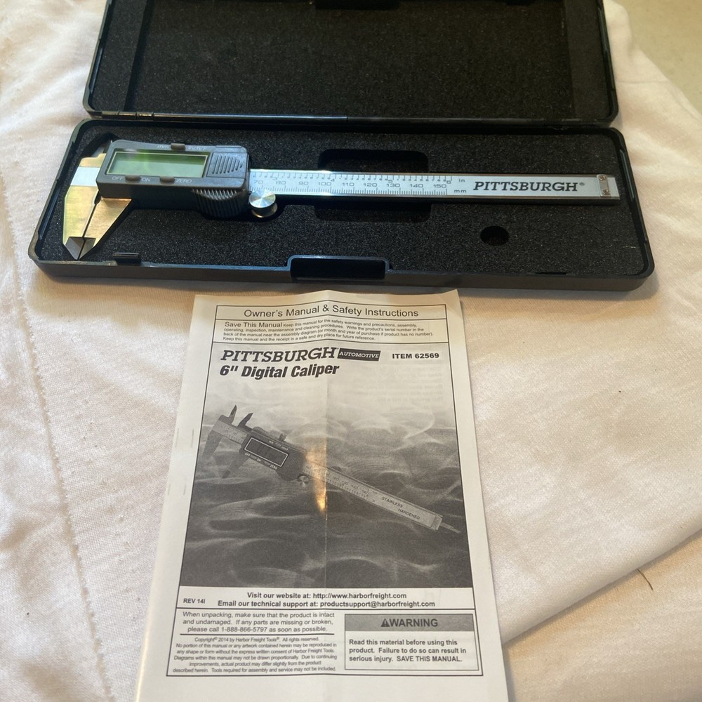 Pittsburgh 6” Digital Caliper Electronic Metric Untested