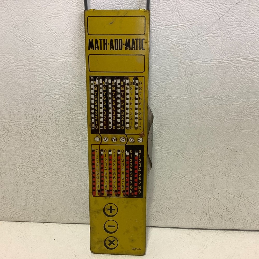 Math-Add-Matic Old Math Pocket Calculator Made Japan