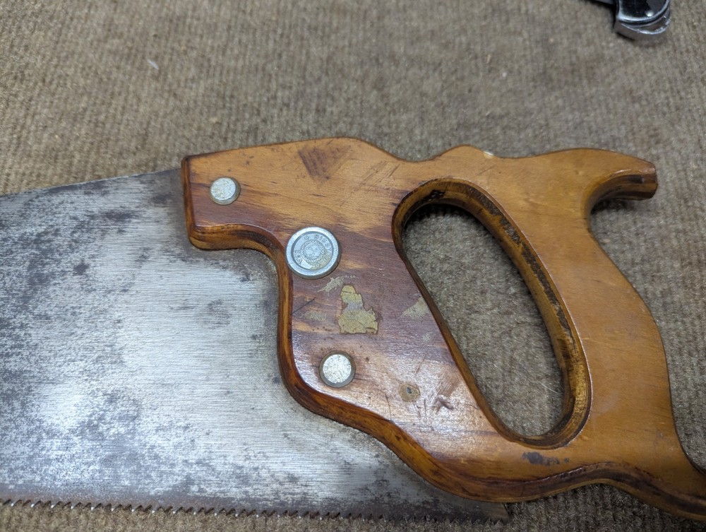 vintage disston hand saw