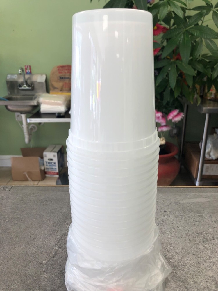 240 Sets Combo Pack with Lids 32oz Plastic Deli Container